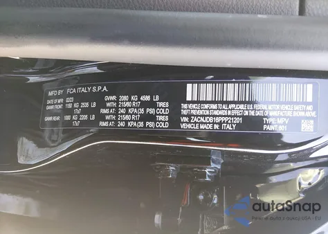 2023 Jeep Renegade Latitude 4X4 из США, поврежденный, VIN ZACNJDB16PPP21201